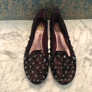 ASH Sequin Star Studded Loafers
